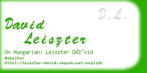 david leiszter business card